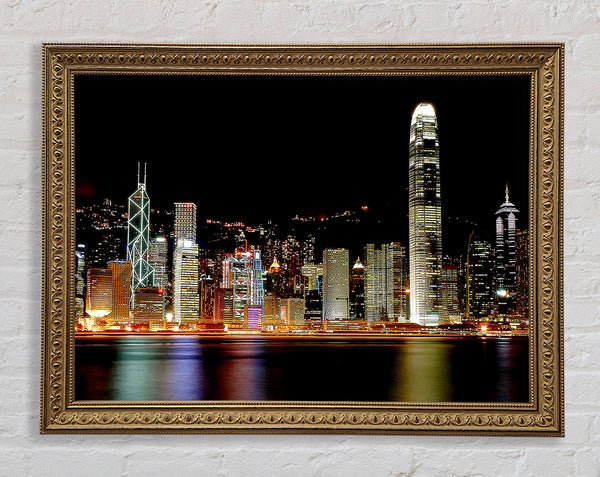 Hong Kong Coast Line Framed Print