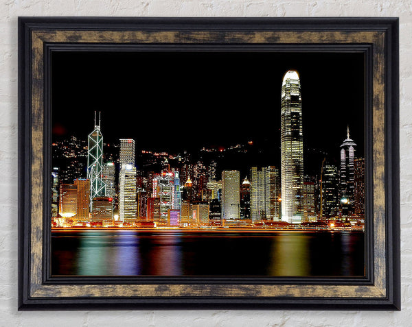 Hong Kong Coast Line Framed Print