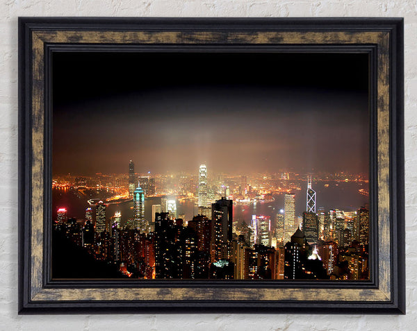 Hong Kong From Above Framed Print