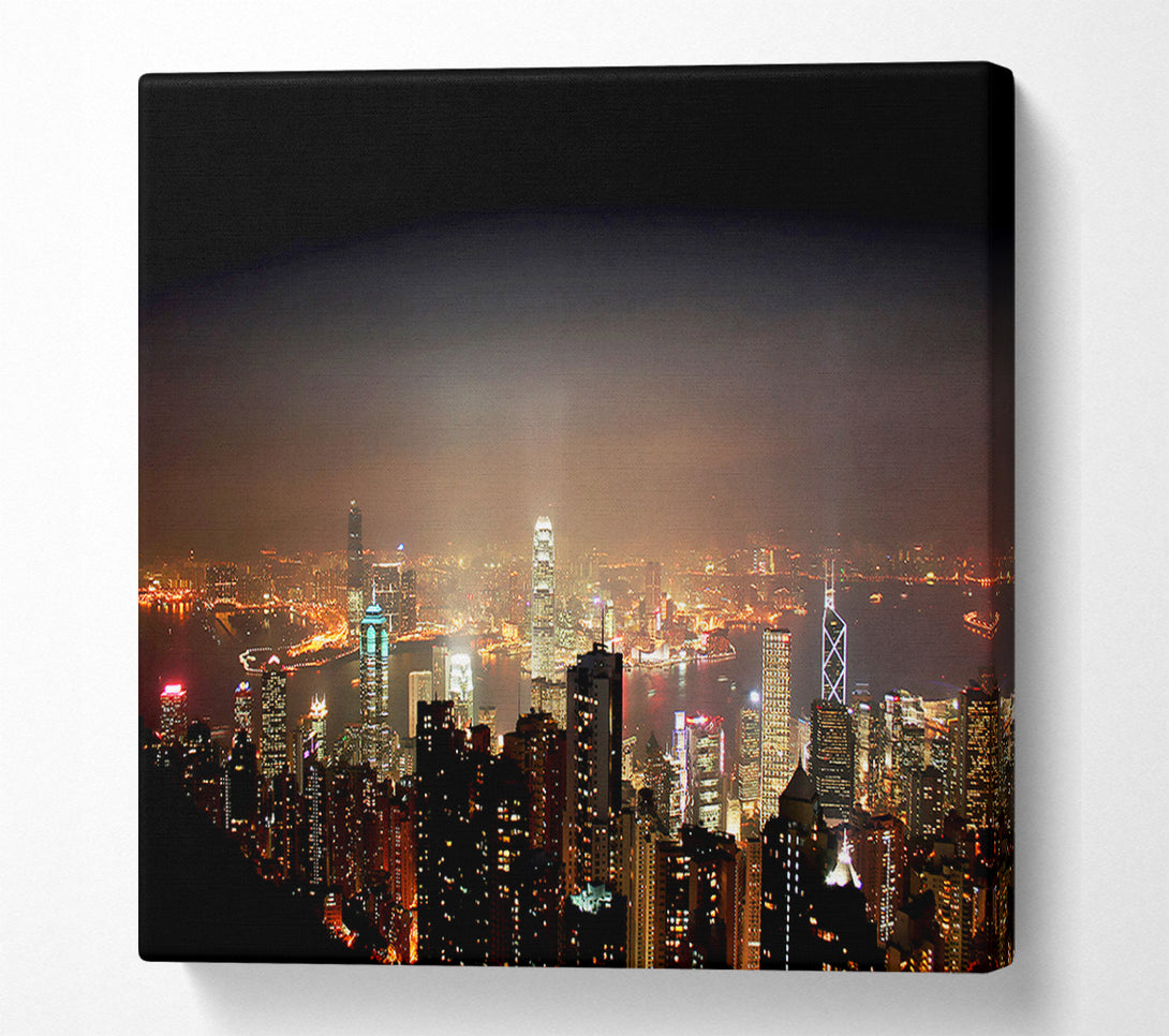  A Canvas Print of Hong Kong From Above Canvas Print