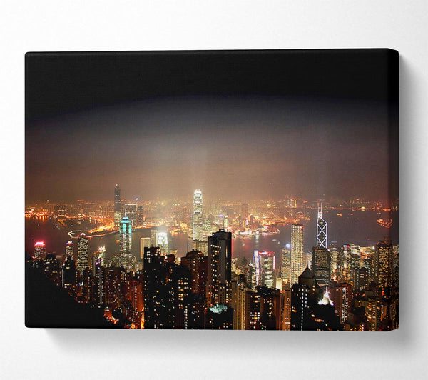  A Canvas Print of Hong Kong From Above Canvas Print