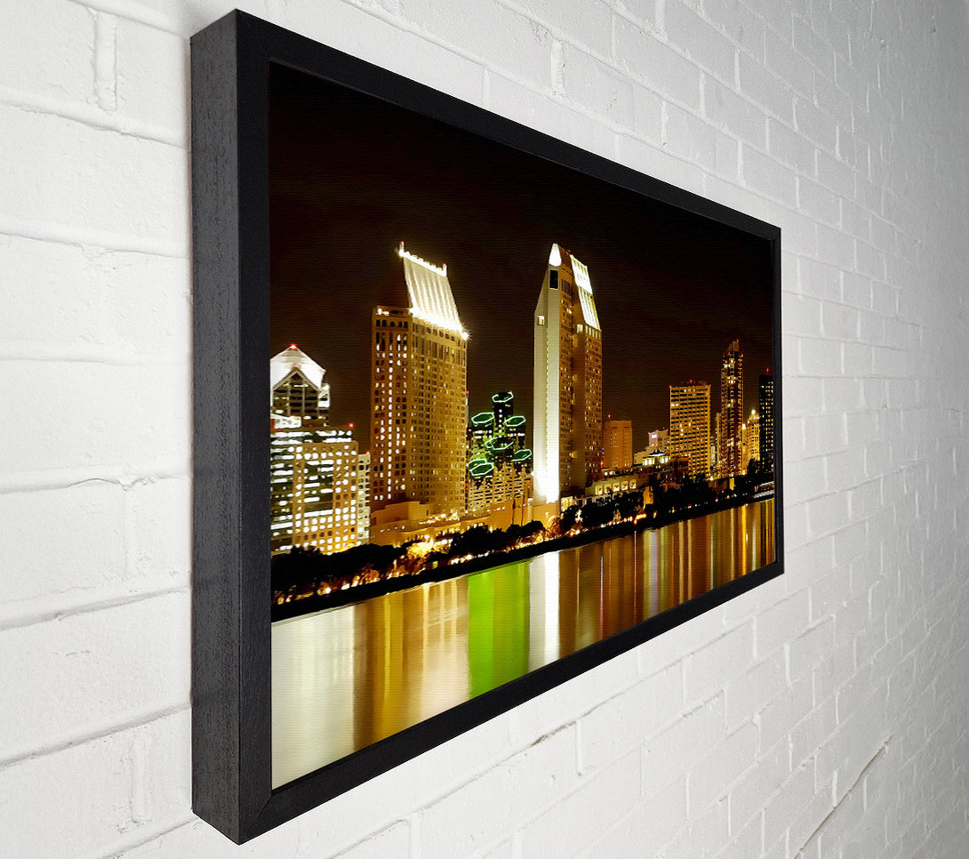  A Canvas Print of Hong Kong Golden Lights Canvas Art