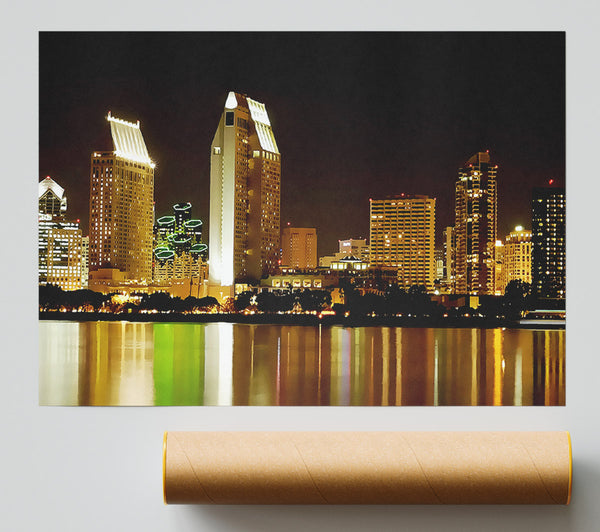 Hong Kong Golden Lights Poster