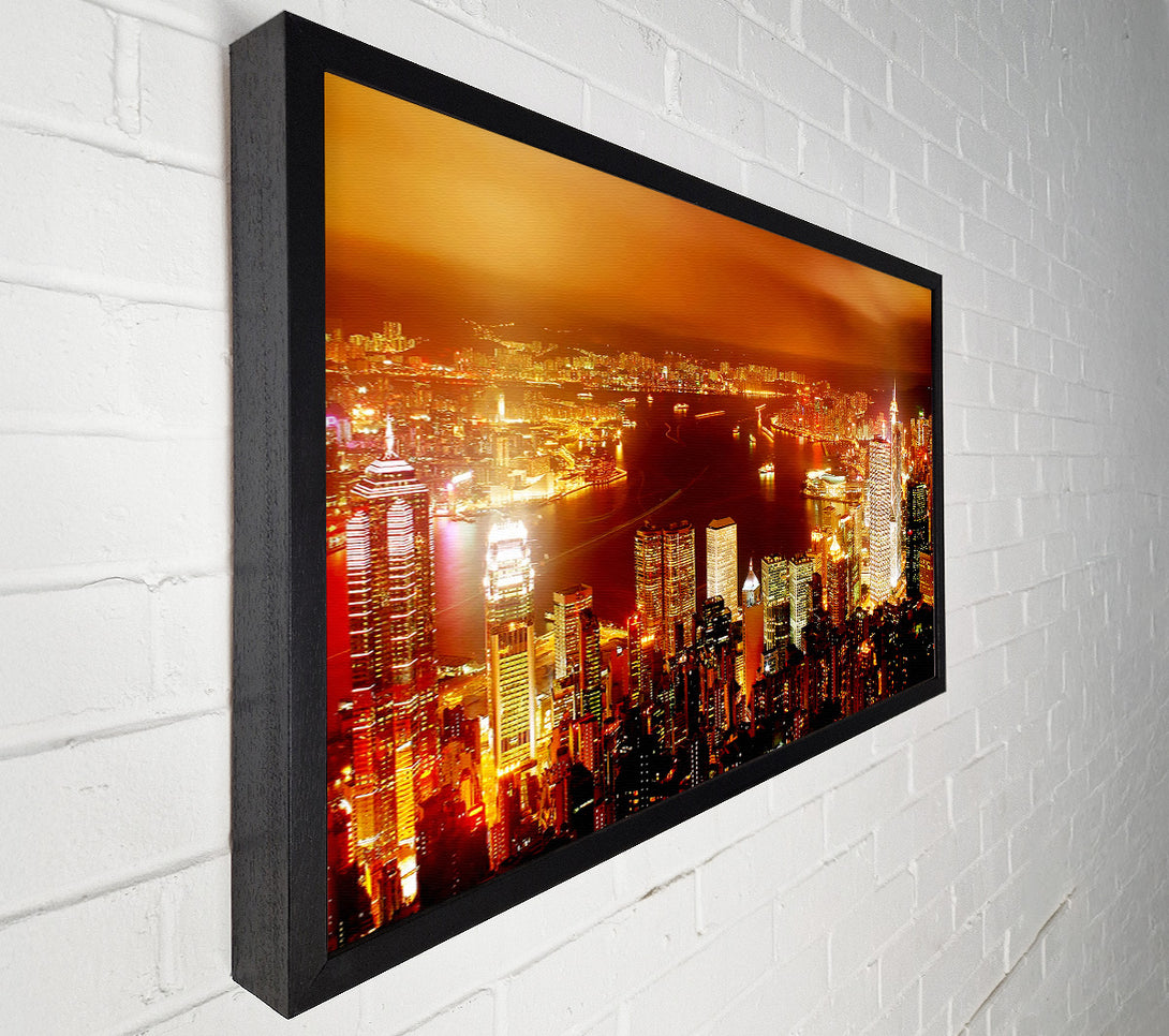  A Canvas Print of Hong Kong Harbour Nights Canvas Print