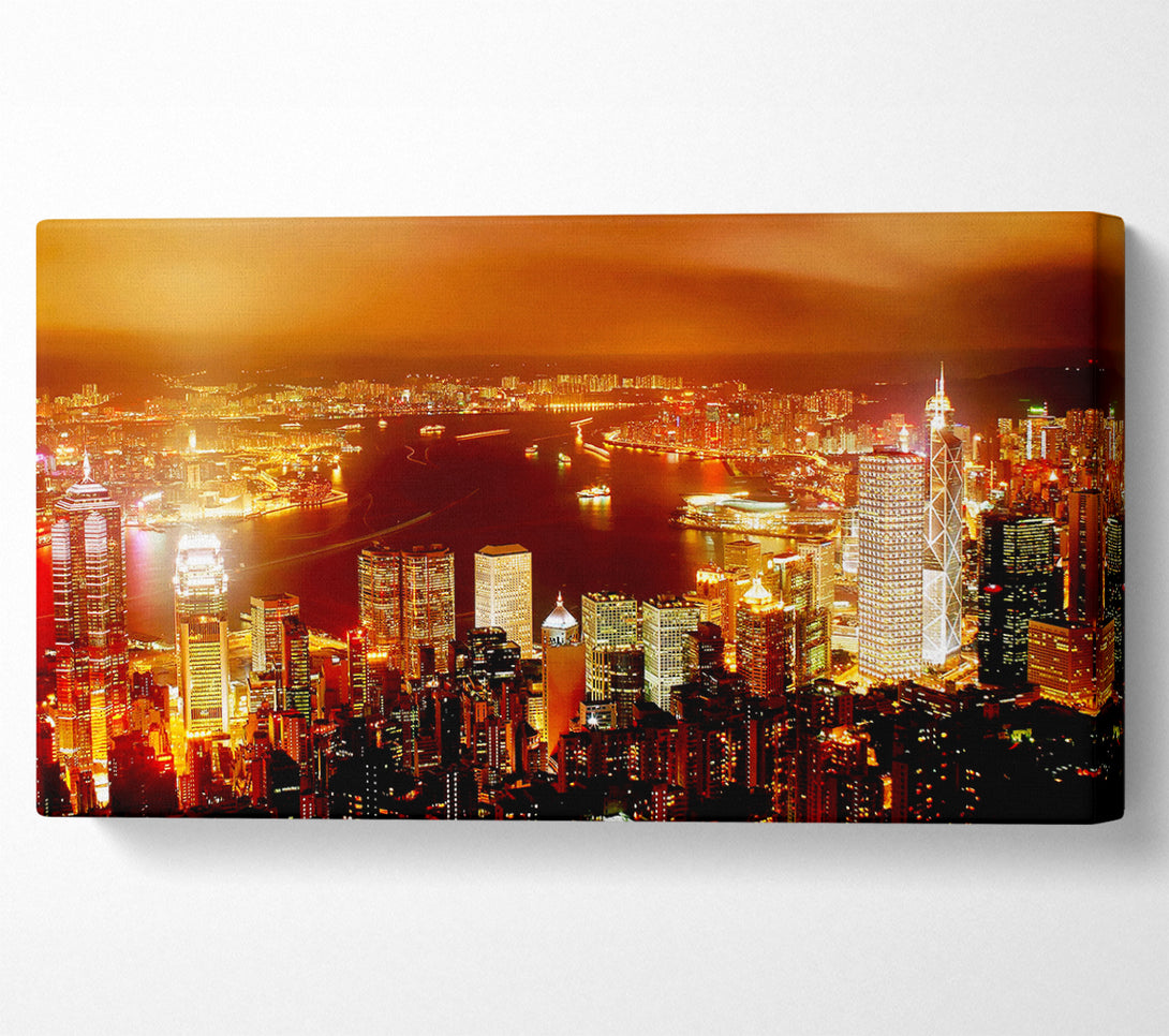  A Canvas Print of Hong Kong Harbour Nights Canvas Print