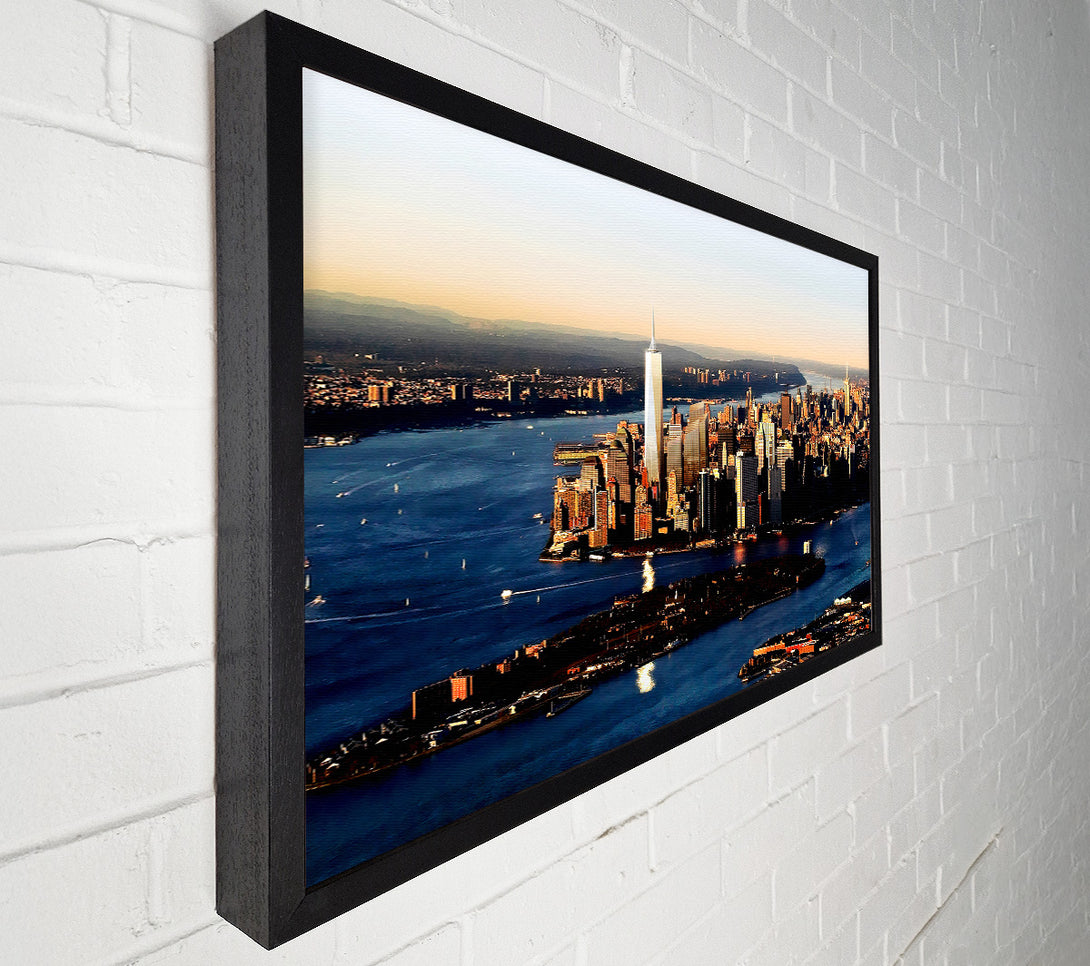  A Canvas Print of Hong Kong Harbour At First Light Canvas Wall Art