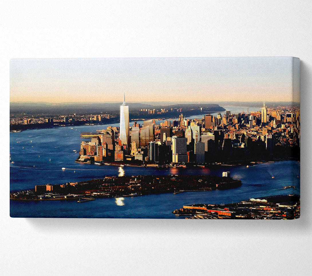  A Canvas Print of Hong Kong Harbour At First Light Canvas Wall Art