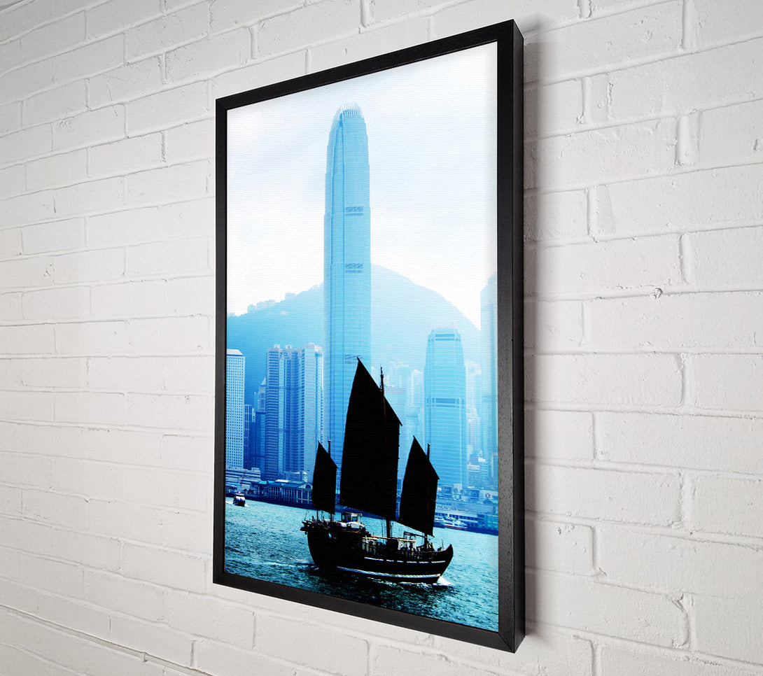  A Canvas Print of Hong Kong Harbour Morning Mist Canvas Wall Art