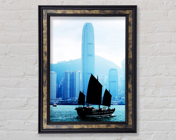 Hong Kong Harbour Morning Mist Framed Print