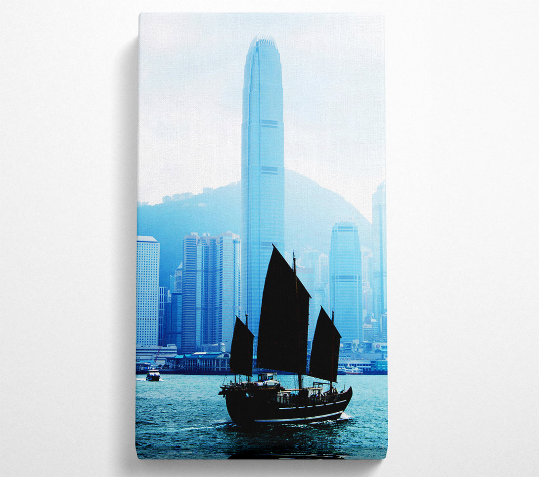  A Canvas Print of Hong Kong Harbour Morning Mist Canvas Wall Art