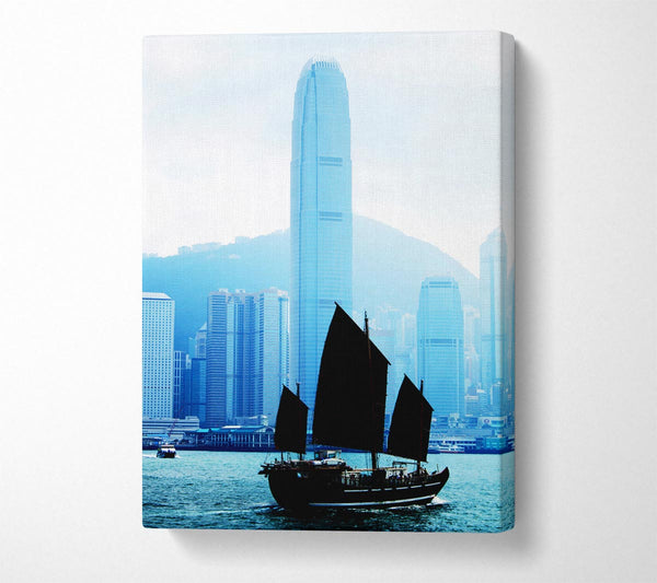  A Canvas Print of Hong Kong Harbour Morning Mist Canvas Wall Art