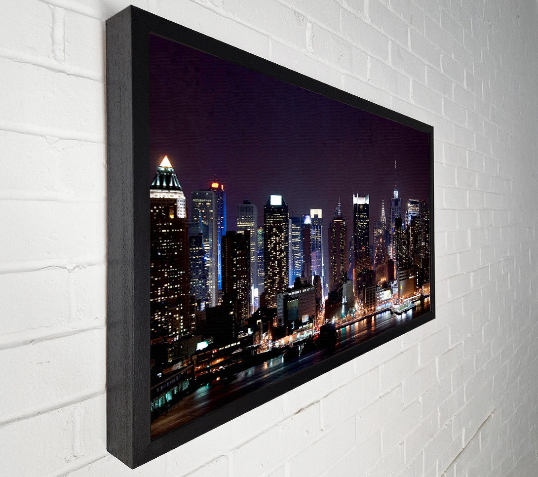  A Canvas Print of Hong Kong Night Glow Canvas Wall Art