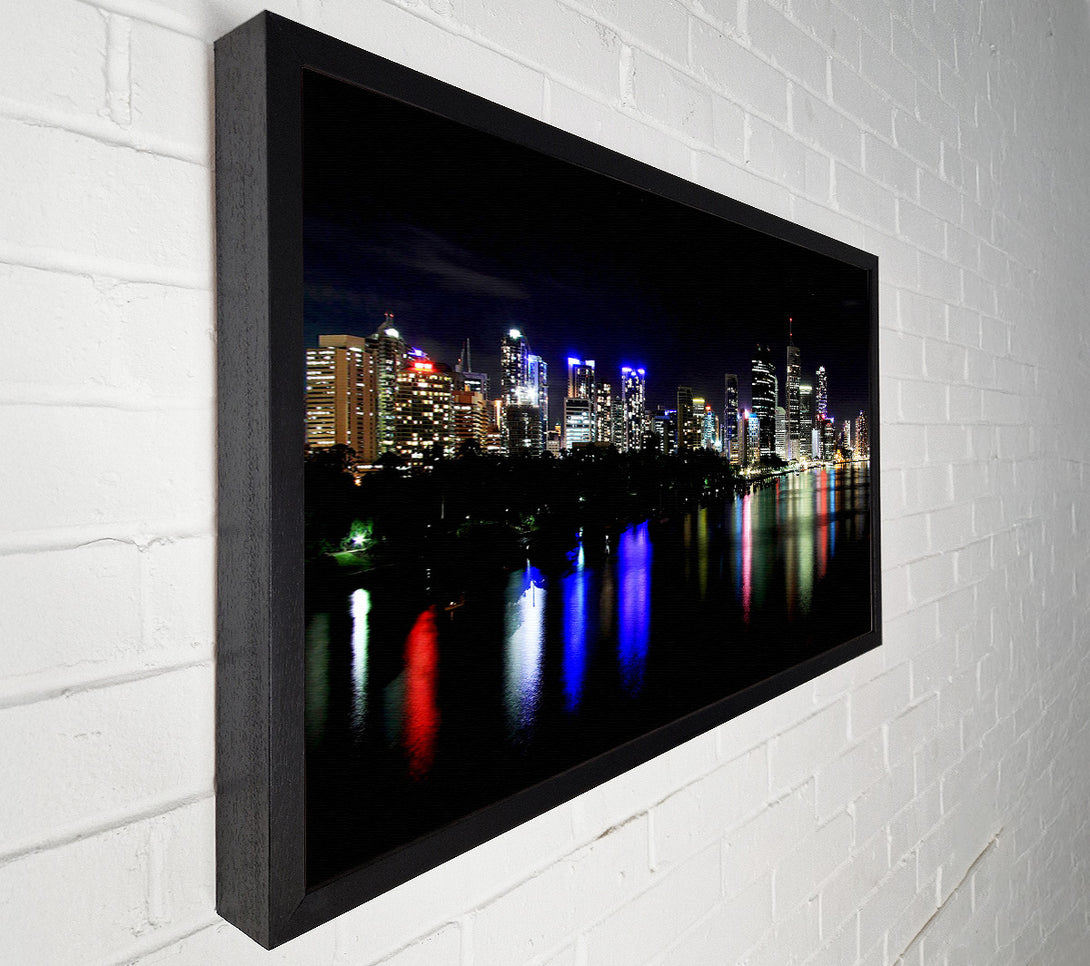 A Canvas Print of Hong Kong Rainbow Light Reflections Canvas Print
