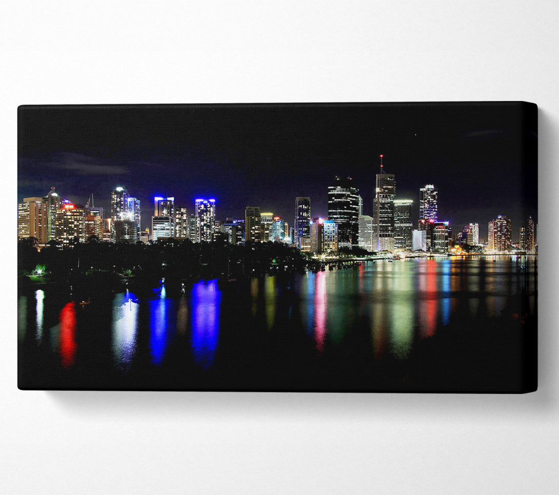  A Canvas Print of Hong Kong Rainbow Light Reflections Canvas Print