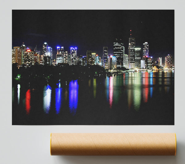 Hong Kong Rainbow Light Reflections Print