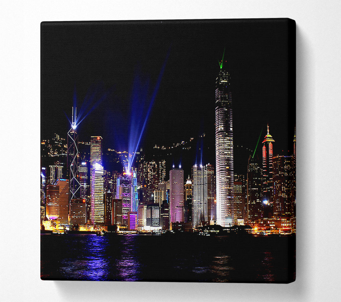  A Canvas Print of Hong Kong Skyline Canvas Art