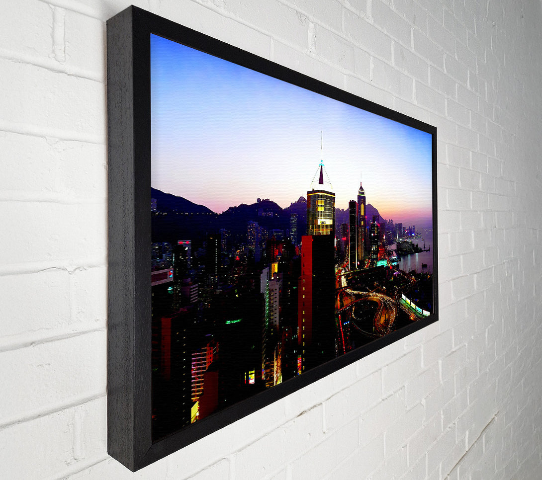  A Canvas Print of Hong Kong Surreal Nights Canvas Print