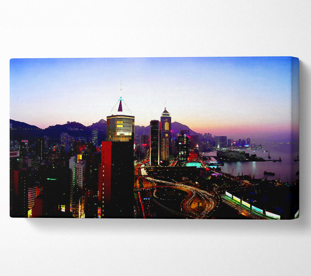  A Canvas Print of Hong Kong Surreal Nights Canvas Print