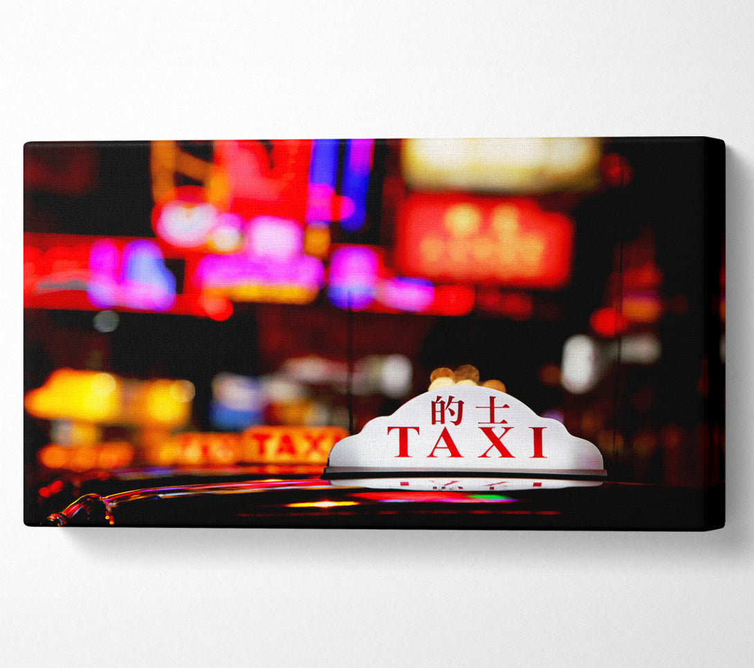  A Canvas Print of Hong Kong Taxi Canvas Print