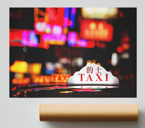 Hong Kong Taxi Giclee Print