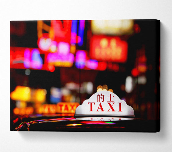  A Canvas Print of Hong Kong Taxi Canvas Print