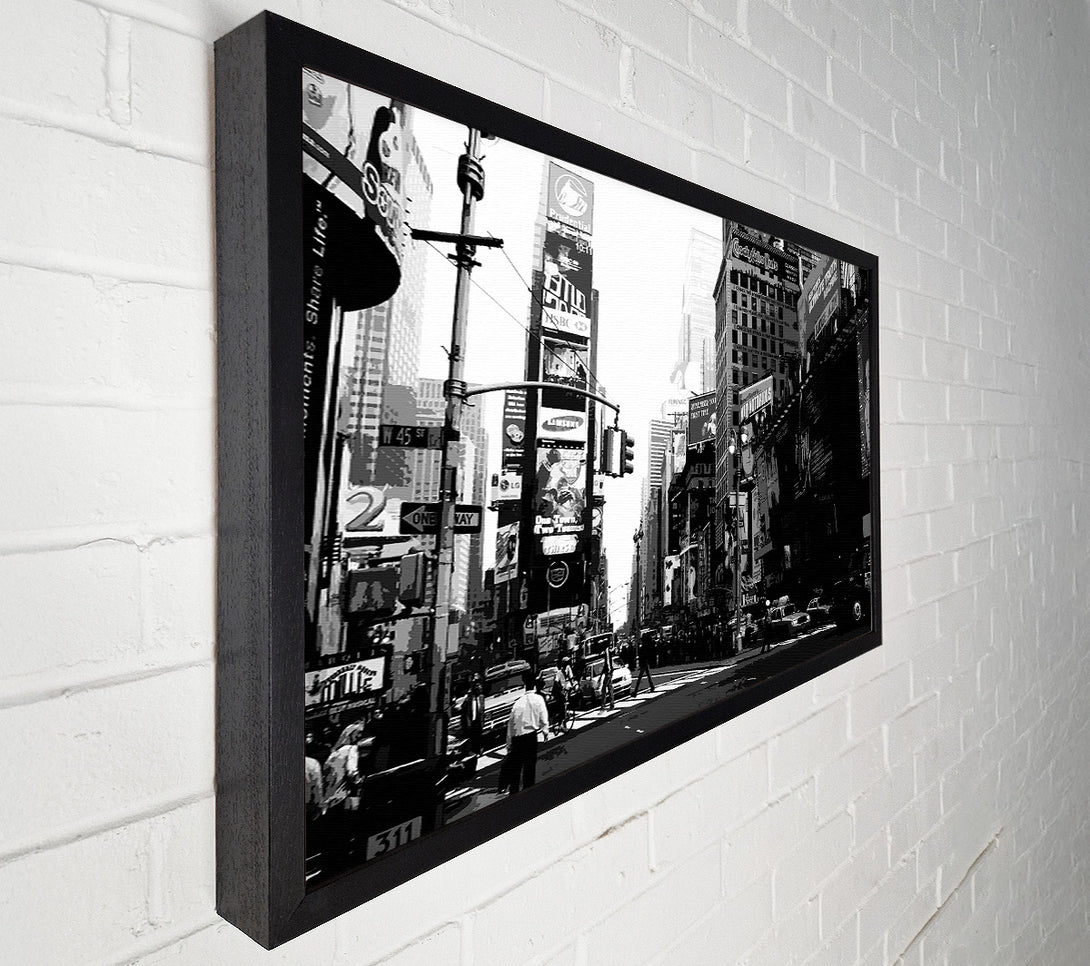  A Canvas Print of In The Heart Of Tokyo B n W Canvas Print