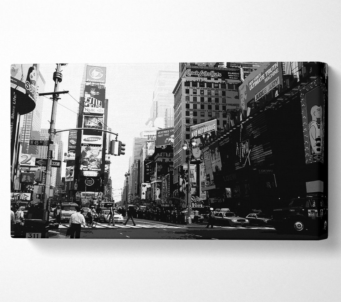  A Canvas Print of In The Heart Of Tokyo B n W Canvas Print
