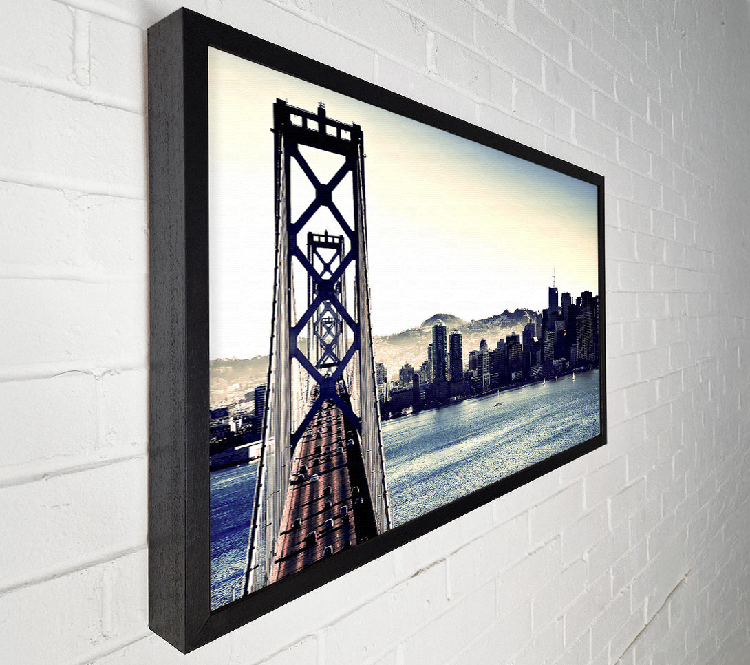  A Canvas Print of Intersection On Bay Bridge Canvas Wall Art
