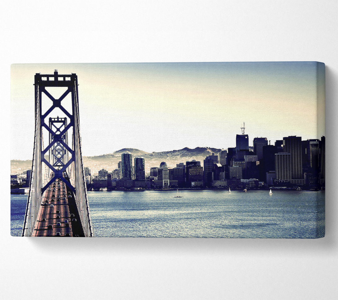  A Canvas Print of Intersection On Bay Bridge Canvas Wall Art