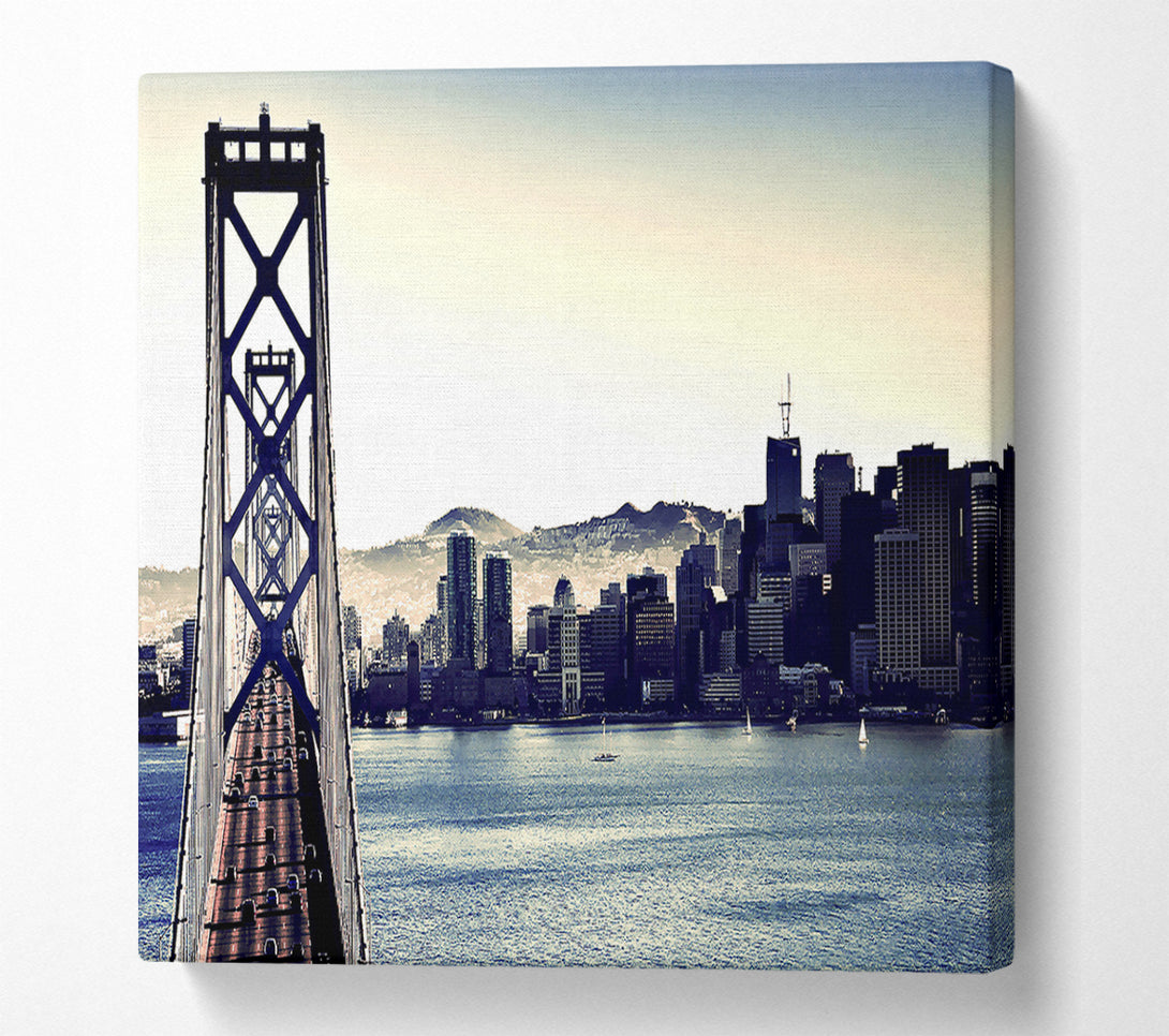  A Canvas Print of Intersection On Bay Bridge Canvas Wall Art