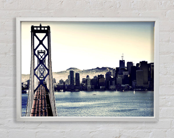 Intersection On Bay Bridge Framed Print
