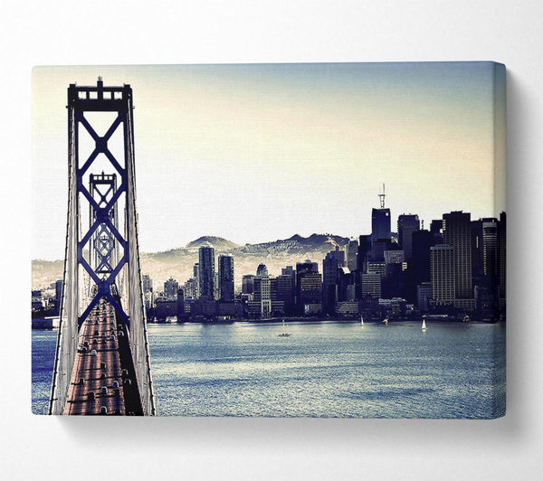  A Canvas Print of Intersection On Bay Bridge Canvas Wall Art