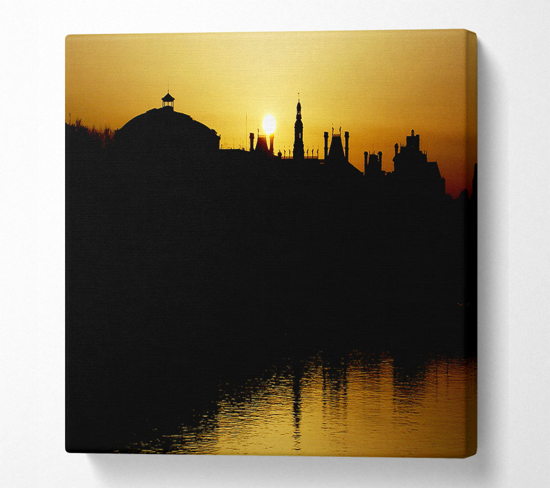  A Canvas Print of Italian City Sunset Canvas Wall Art