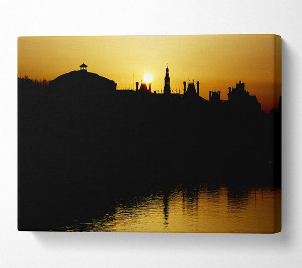  A Canvas Print of Italian City Sunset Canvas Wall Art