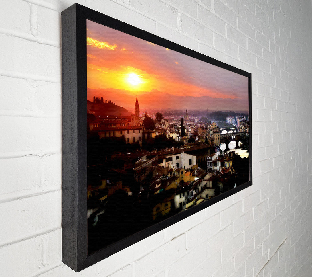  A Canvas Print of Italian Sunset Town Canvas Wall Art