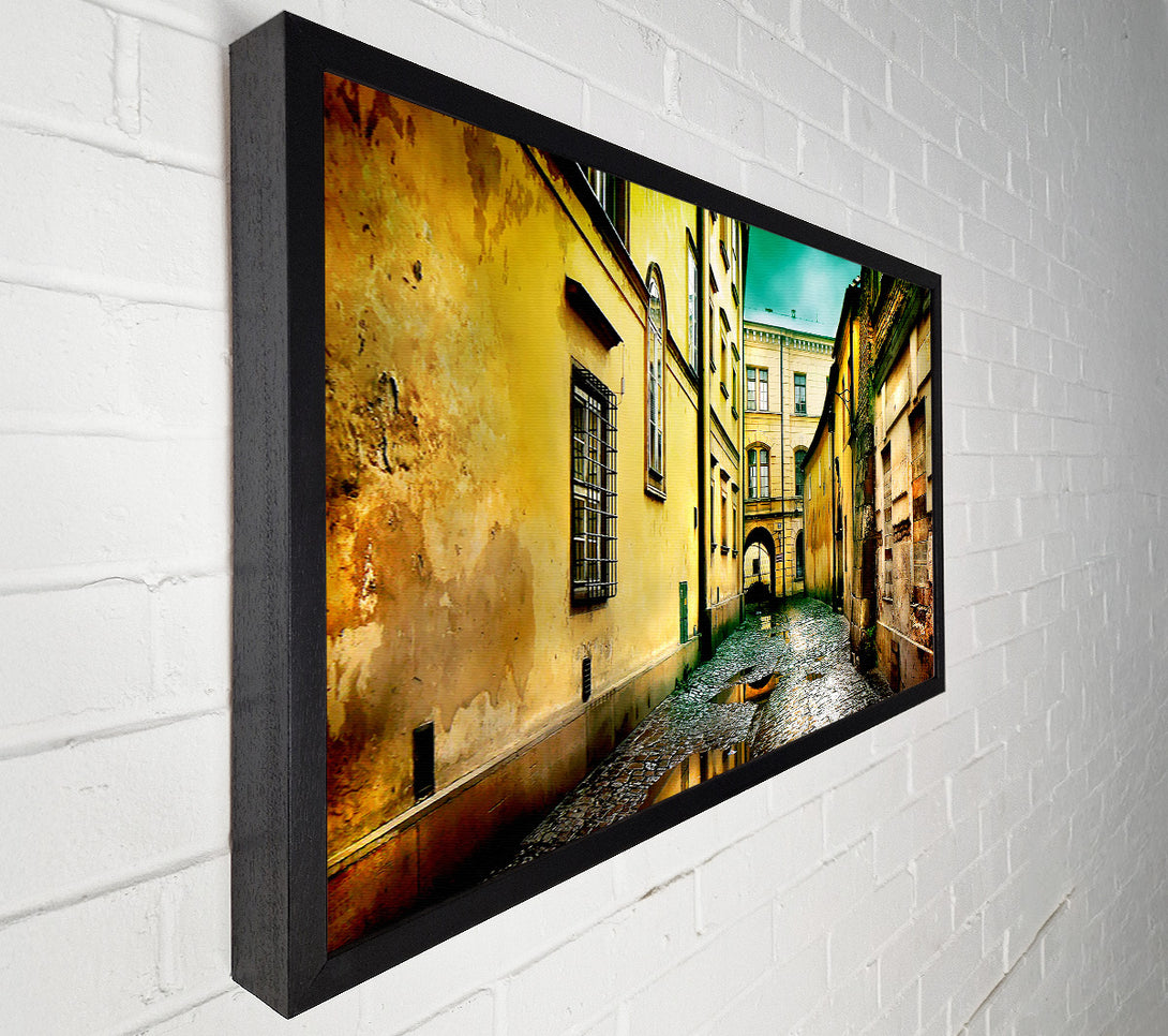  A Canvas Print of Italian Walkways Rain Canvas Print