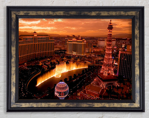 Las Vegas Little Eiffel Tower Framed Print