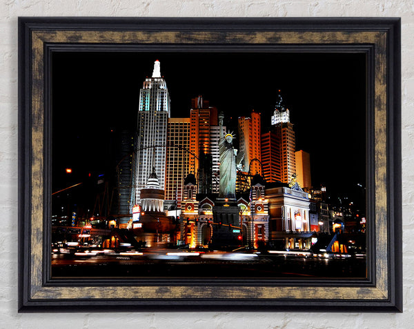 Las Vegas Statue Of Liberty Framed Print