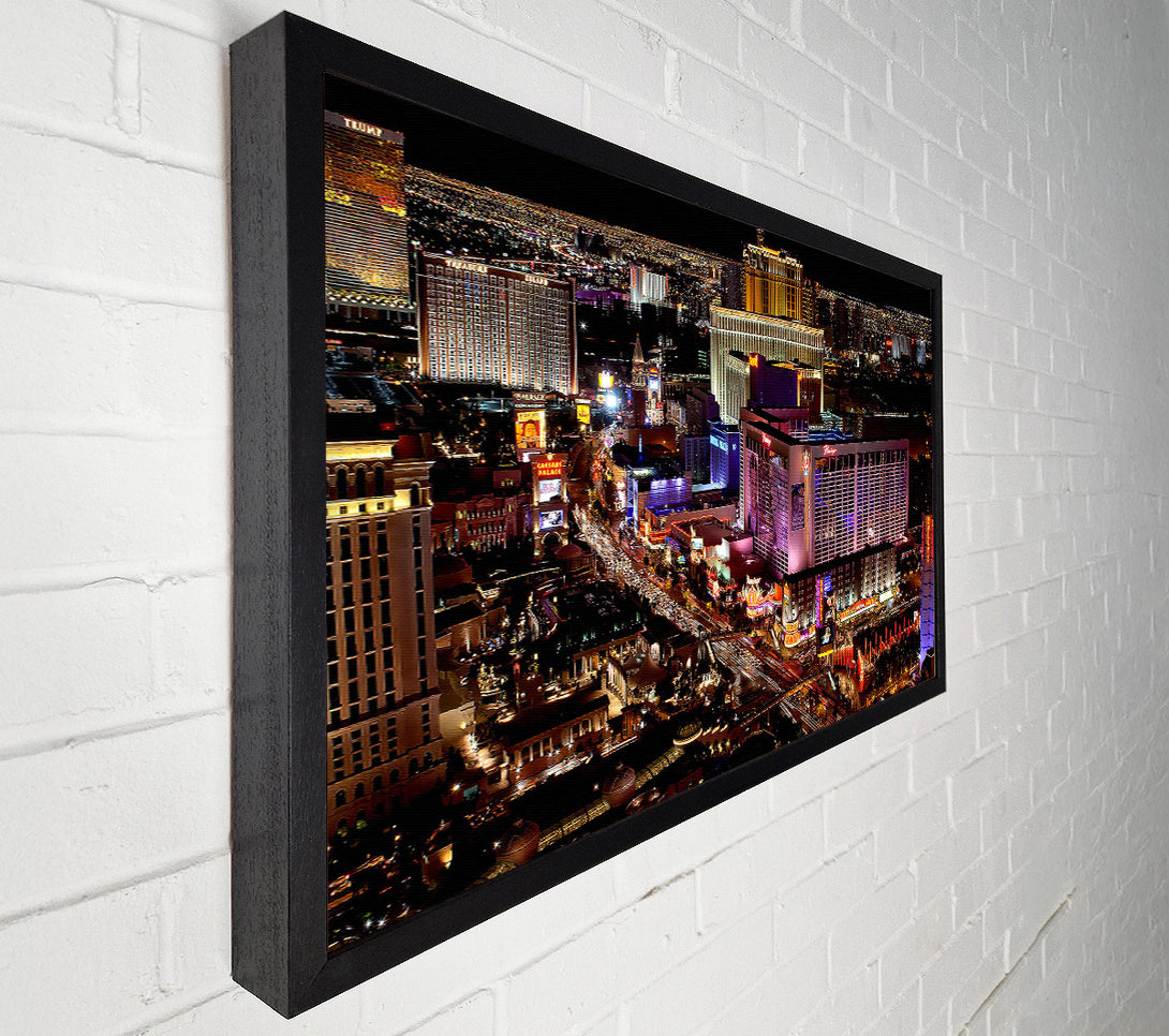  A Canvas Print of Las Vegas Strip Night Lights Canvas Print