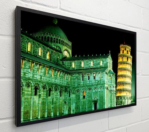 Leaning Tower Of Pisa Green Hue