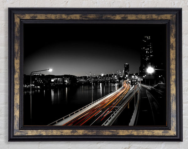 Light Traces Framed Print