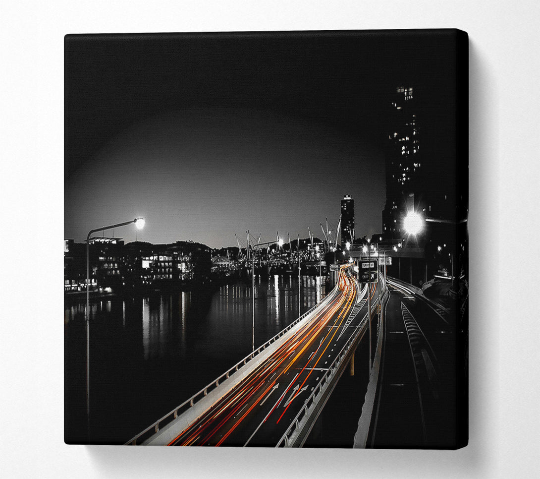  A Canvas Print of Light Traces Canvas Wall Art