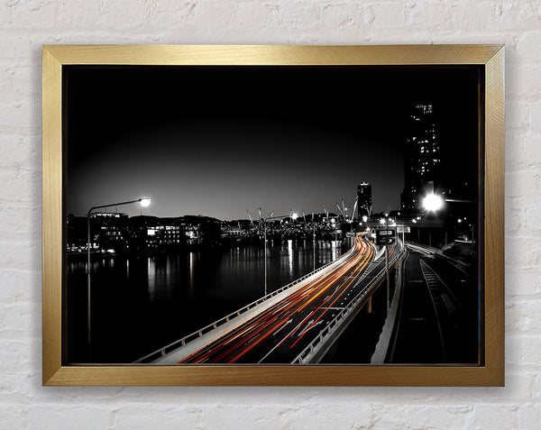 Light Traces Framed Print