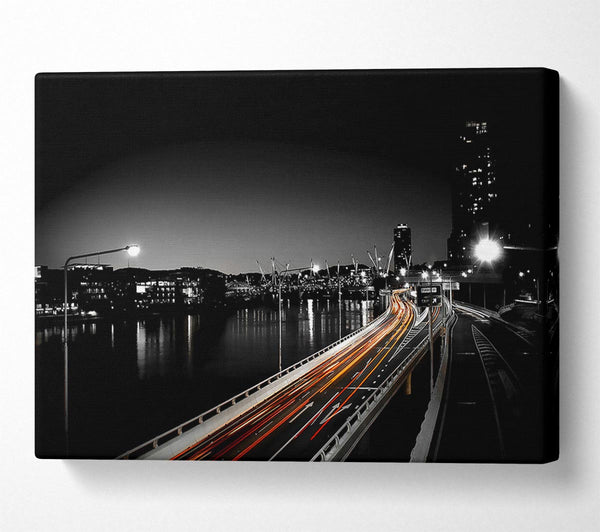  A Canvas Print of Light Traces Canvas Wall Art