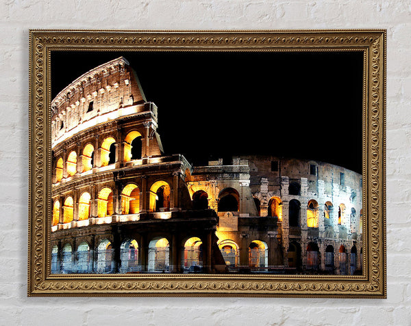 Lights Of The Colosseum Framed Print