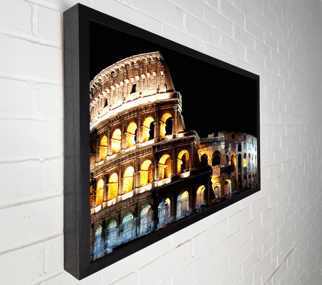  A Canvas Print of Lights Of The Colosseum Canvas Wall Art