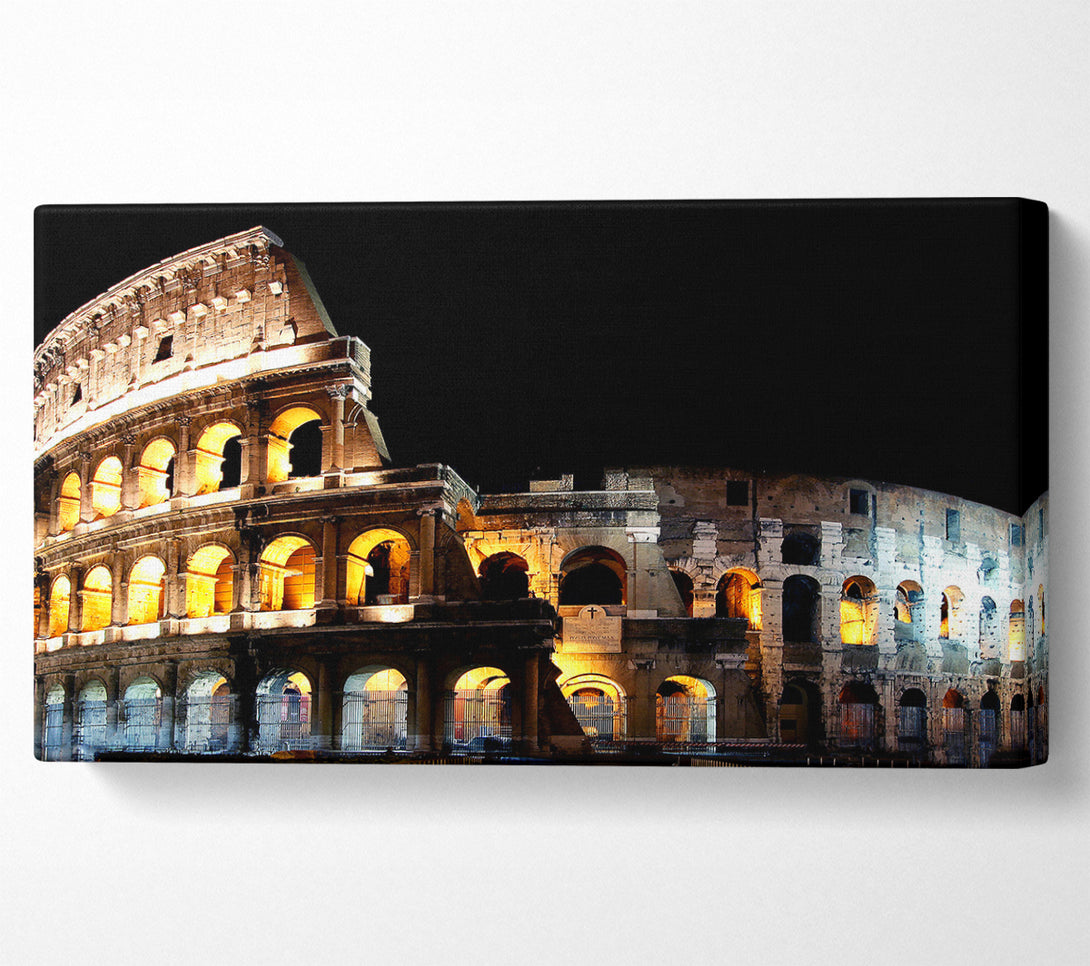  A Canvas Print of Lights Of The Colosseum Canvas Wall Art
