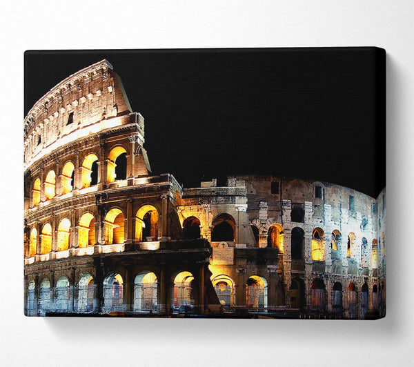  A Canvas Print of Lights Of The Colosseum Canvas Wall Art
