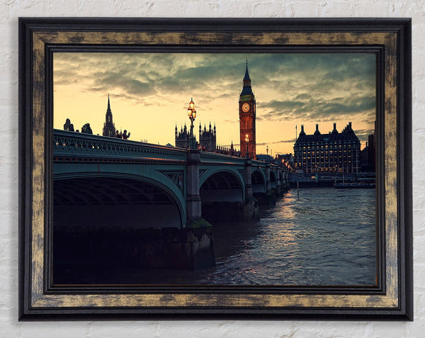 London At Dusk Framed Print