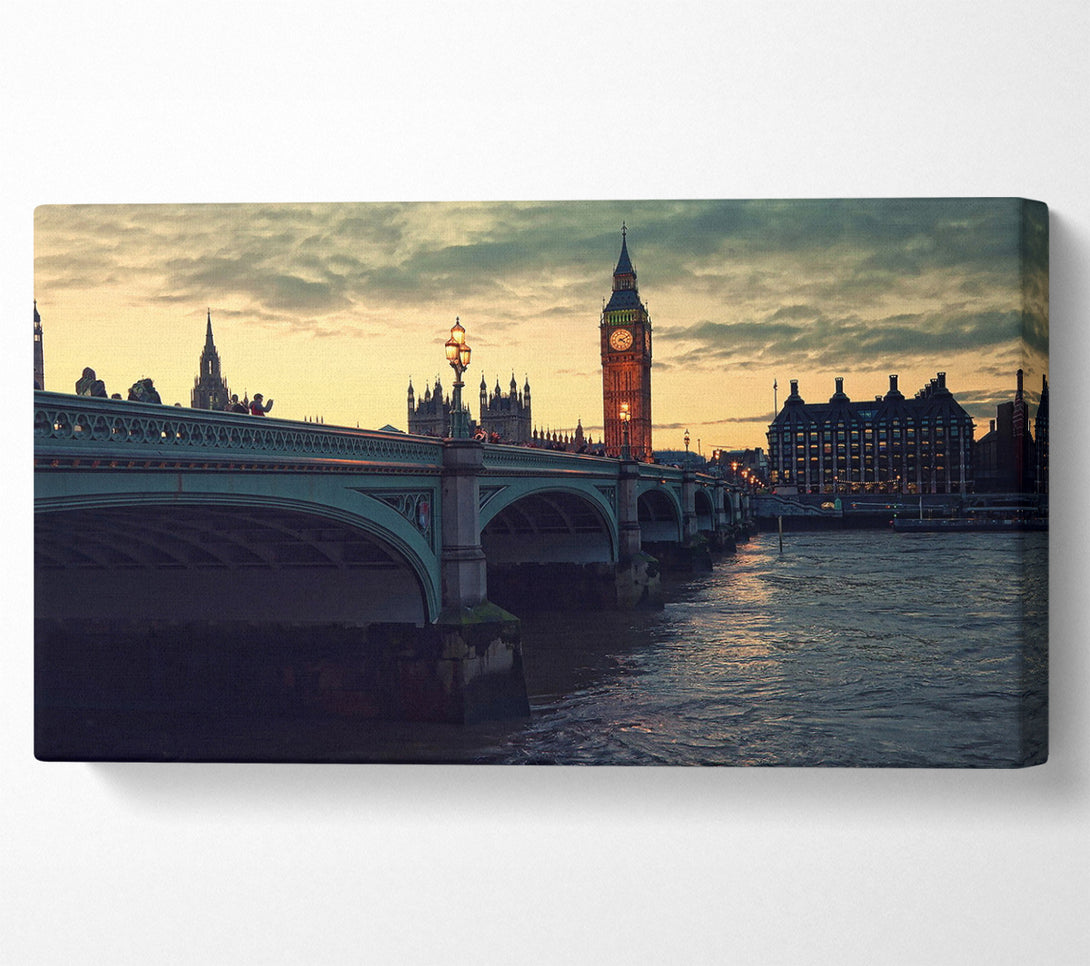 A Canvas Print of London At Dusk Canvas Wall Art